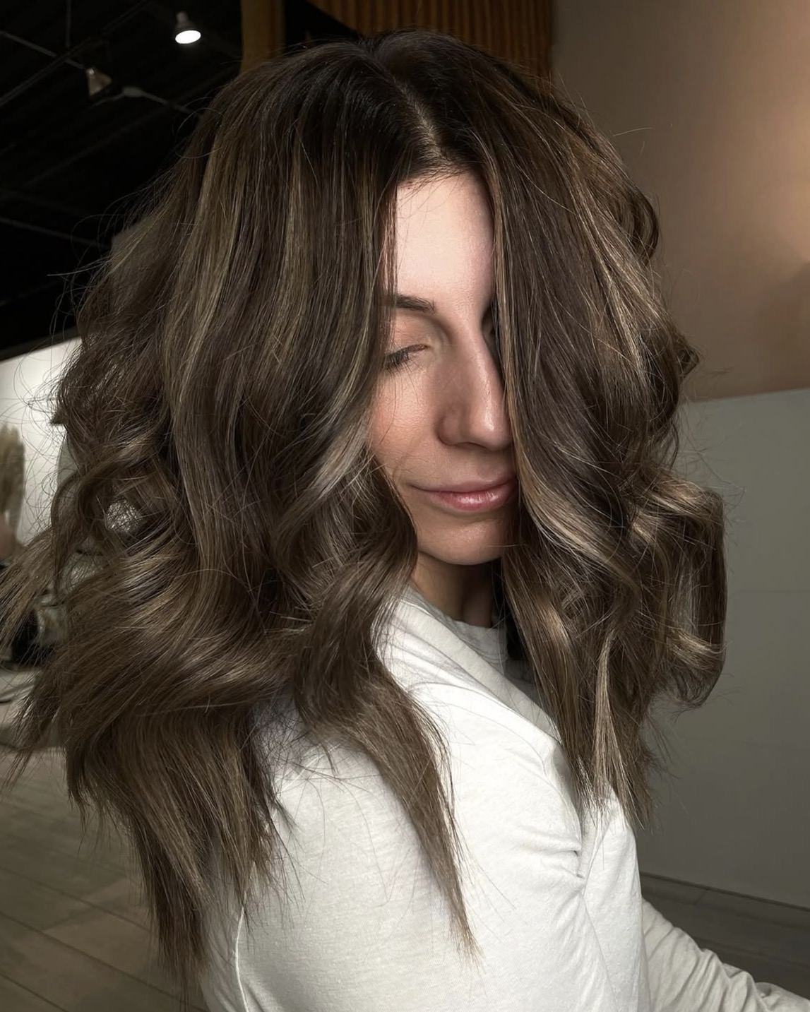 Deep brunette waves
